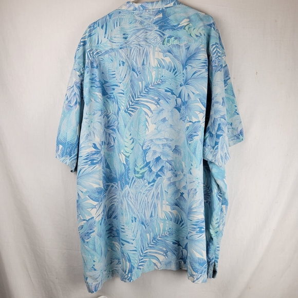 Tommy Bahama Silk Botanical Hawaiian Print Polo Shirt - Picture 3 of 8
